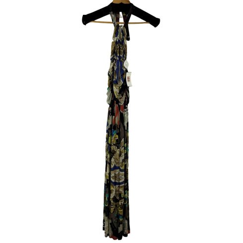 エトロ ETRO 総柄 レーヨン混 ノースリーブワンピース レディース 42