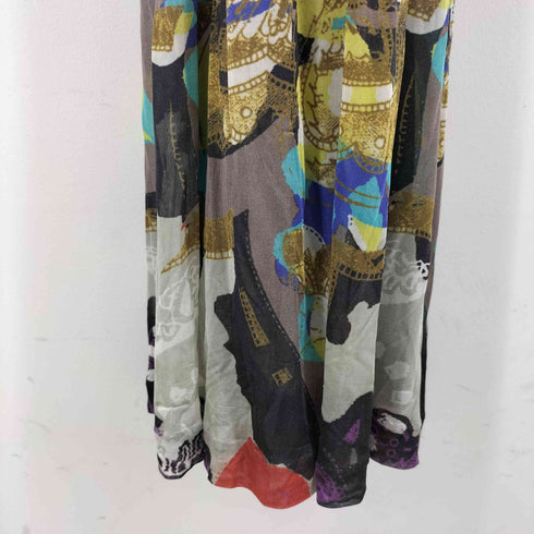 エトロ ETRO 総柄 レーヨン混 ノースリーブワンピース レディース 42