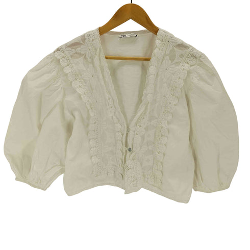 ザラ ZARA レースブラウス レディース JPN:M