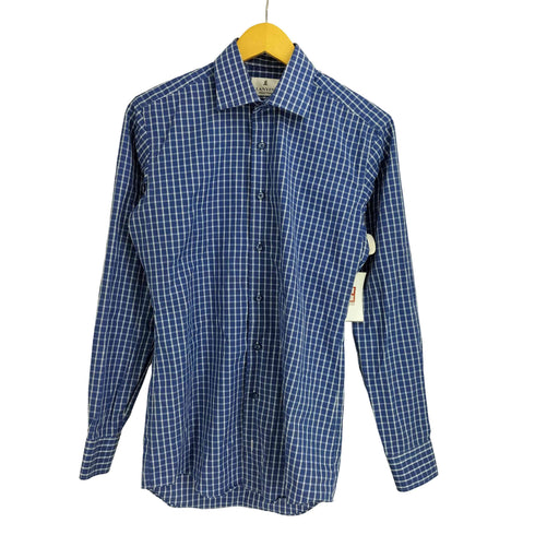 ランバンコレクション LANVIN COLLECTION チェック柄 長袖 コットンシャツ メンズ