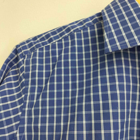 ランバンコレクション LANVIN COLLECTION チェック柄 長袖 コットンシャツ メンズ