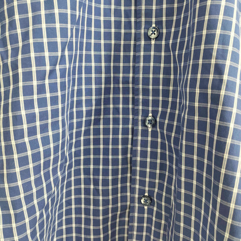 ランバンコレクション LANVIN COLLECTION チェック柄 長袖 コットンシャツ メンズ