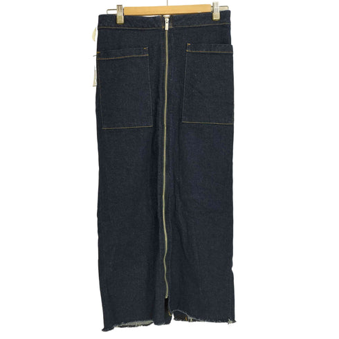 ザラ ZARA フロントジッパーデニムスカート レディース S
