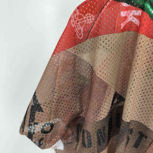 ヴィヴィアンウエストウッドレッドレーベル Vivienne Westwood RED LABEL 24SS CAUTION TAPE S/S メッシュブルゾン レディース import:M