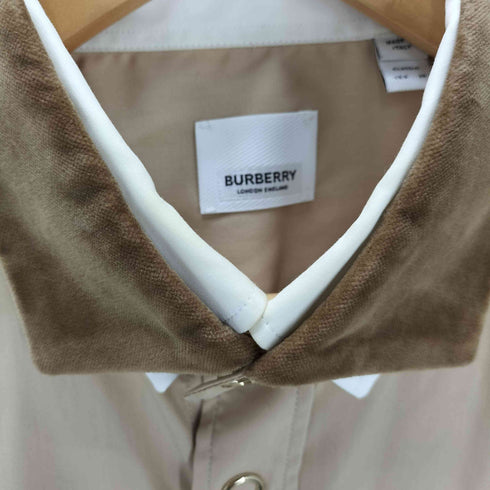 バーバリーズ BURBERRYS ベロアカラー 長袖シャツ メンズ 39