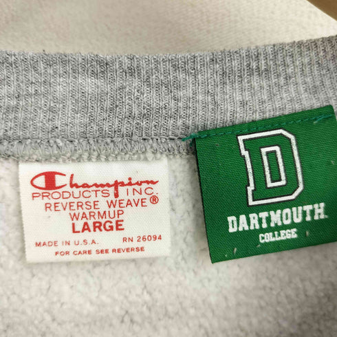 チャンピオン Champion 赤タグ復刻 USA製 カレッジプリント リバースウィーブ RW 長袖 クルーネック スウェット メンズ import:L
