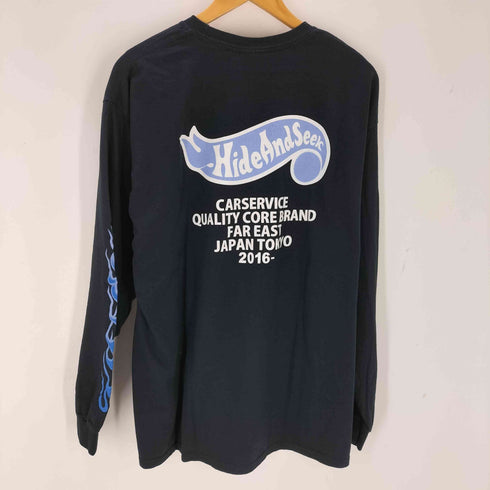 ハイドアンドシーク HIDE AND SEEK バック袖プリントロングスリーブTee メンズ import:XL