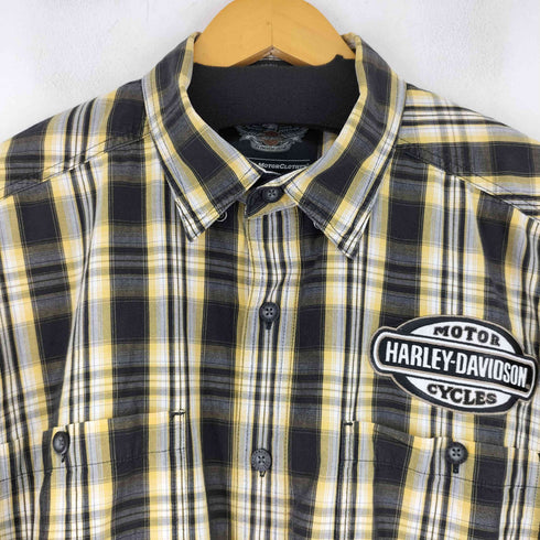 ハーレーダビッドソン HARLEY-DAVIDSON S/S ロゴワッペン チェックシャツ メンズ JPN:XL