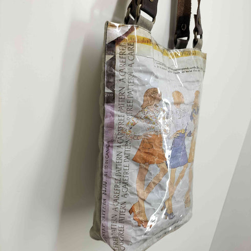 LONLO ペーパー PVC トート バッグ レディース