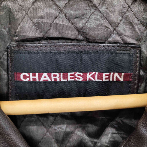 チャールズアンドキース CHARLES&KEITH リアルレザージャケット メンズ