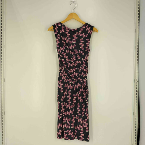 エミリオプッチ EMILIO PUCCI イタリア製 総柄 レーヨン ギャザー ワンピース レディース I:38 F:34 USA:4 UK:6