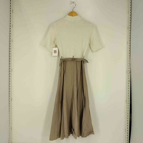 ザラ ZARA ニット切替 ベルテッド ドレス ワンピース レディース import:S