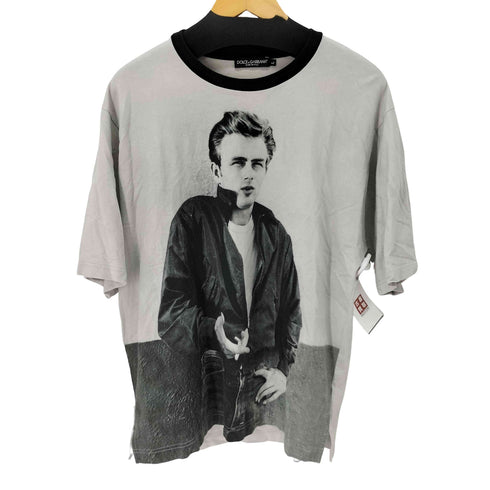 ドルチェアンドガッバーナ DOLCE&GABBANA 黒タグ フォトプリント Tシャツ メンズ EUR:48