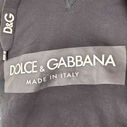 ドルチェアンドガッバーナ DOLCE&GABBANA イタリア製 ロゴプリント プルオーバーパーカー メンズ EUR:50
