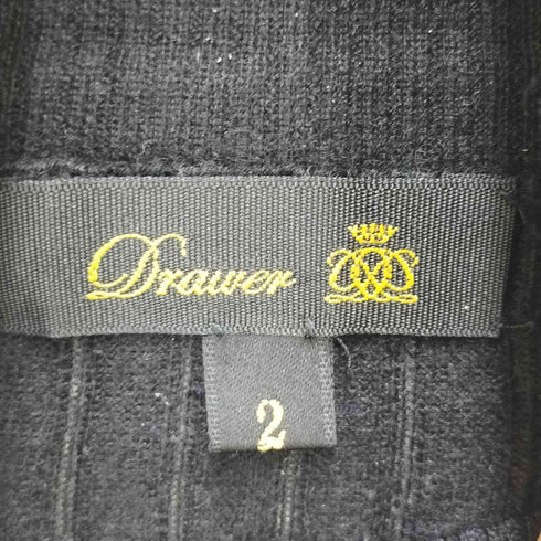 ドゥロワー Drawer 18G カシミヤ シルク タートルネック リブ ニット レディース JPN:2