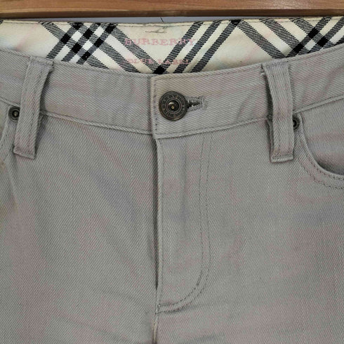 バーバリーブルーレーベル BURBERRY BLUE LABEL 裏地ノバチェック クロップドパンツ レディース 24