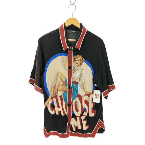 ドルチェアンドガッバーナ DOLCE&GABBANA Choose Me PIN-UP レーヨンS/Sシャツ メンズ import:S