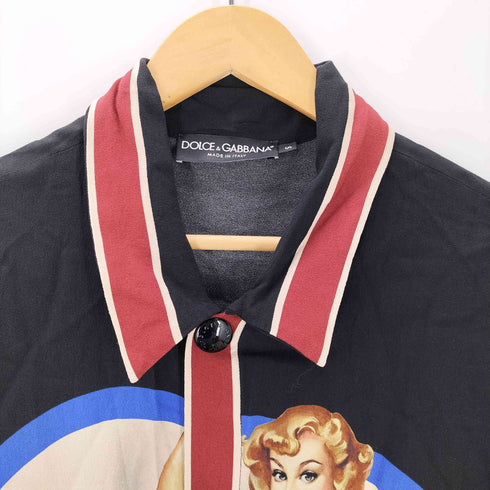 ドルチェアンドガッバーナ DOLCE&GABBANA Choose Me PIN-UP レーヨンS/Sシャツ メンズ import:S