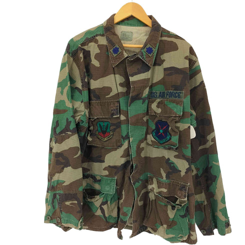 ユーエスアーミー U.S. ARMY COAT HOT WEATHER WOODLAND CAMOUFLAGE ウッドランドカモ コンバットジャケット メンズ LARGE-LONG