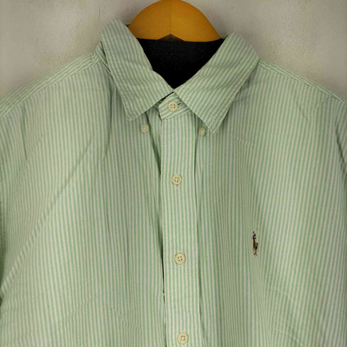 ラルフローレン RALPH LAUREN CLASSIC FIT スモールポニー刺繍 L/S BDストライプシャツ メンズ import:XL