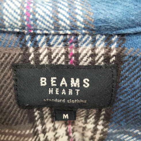 ビームスハート BEAMS HEART チェックフードシャツ/ネルシャツ メンズ JPN:M