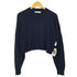 ザラ ZARA クロップド クルーネックニット レディース import:L