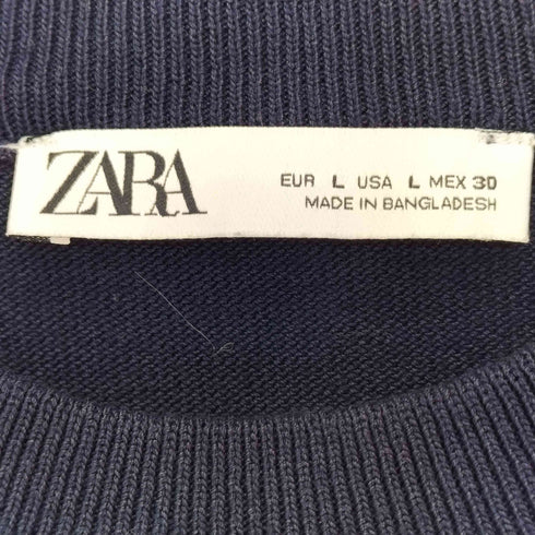 ザラ ZARA クロップド クルーネックニット レディース import:L