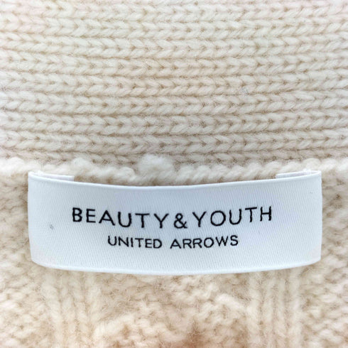 ビューティーアンドユースユナイテッドアローズ BEAUTY & YOUTH UNITED ARROWS ウールケーブルVネックカーディガン レディース
