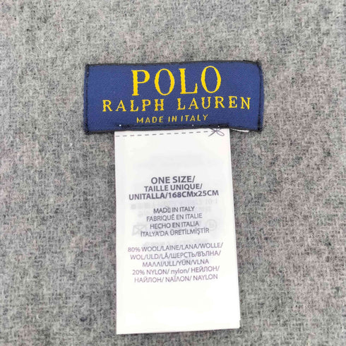 ポロラルフローレン POLO RALPH LAUREN イタリア製 ウールフリンジマフラー メンズ ONE SIZE