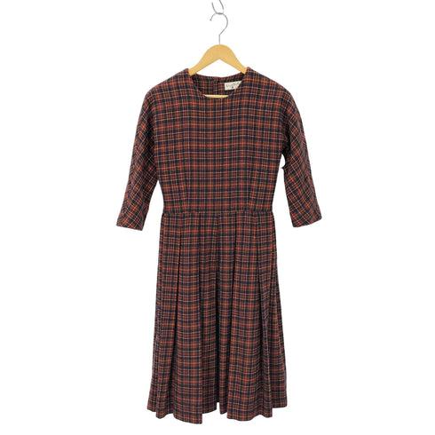 マーガレットハウエル MARGARET HOWELL 旧タグ ウールチェックワンピース レディース 2