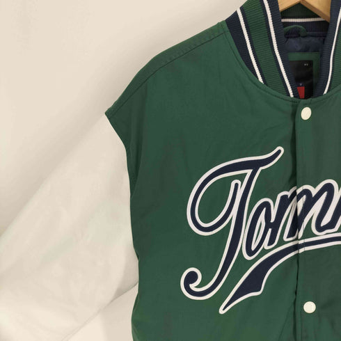 トミージーンズ tommy jeans レターマン ジャケット アーム フェイクレザー スタジャン メンズ import:M