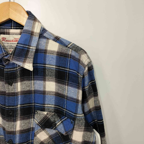 Roushatte フランネル コットン ワークシャツ メンズ import:XL