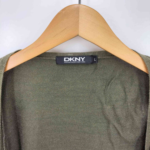 ダナキャランニューヨーク DKNY クロップド ドレープ シルク カーディガン Y2K レディース import:L
