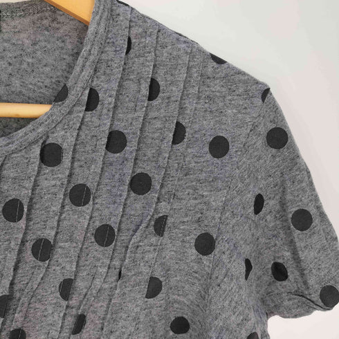 トリココムデギャルソン tricot COMME des GARCONS フロントタック ドット クルーネックTシャツ レディース