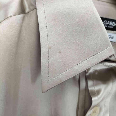 ドルチェアンドガッバーナ DOLCE&GABBANA TAILORED FIT シルクサテンシャツ メンズ 15/38
