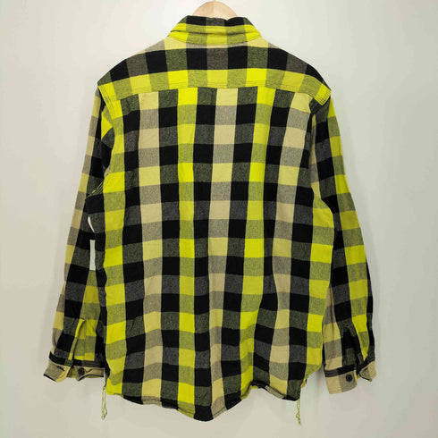 ヒューストン HOUSTON 40958 BLOCK CHECK VIYELLA SHIRT ブロックチェック ビエラ シャツ メンズ XX-LARGE