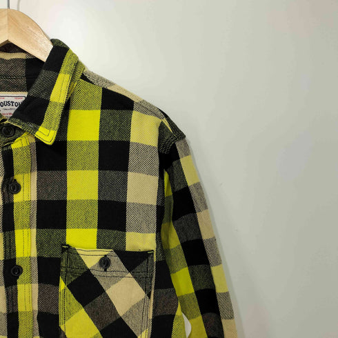 ヒューストン HOUSTON 40958 BLOCK CHECK VIYELLA SHIRT ブロックチェック ビエラ シャツ メンズ XX-LARGE