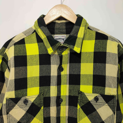 ヒューストン HOUSTON 40958 BLOCK CHECK VIYELLA SHIRT ブロックチェック ビエラ シャツ メンズ XX-LARGE