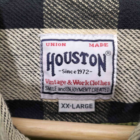 ヒューストン HOUSTON 40958 BLOCK CHECK VIYELLA SHIRT ブロックチェック ビエラ シャツ メンズ XX-LARGE