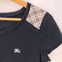 バーバリーロンドン BURBERRY LONDON ロゴ刺繍 ノバチェック切替 クルーネックTシャツ レディース 38