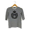 トリココムデギャルソン tricot COMME des GARCONS プリント 七分袖 ボーダー クルーネックTシャツ レディース JPN:M