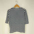 トリココムデギャルソン tricot COMME des GARCONS プリント 七分袖 ボーダー クルーネックTシャツ レディース JPN:M