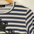 トリココムデギャルソン tricot COMME des GARCONS プリント 七分袖 ボーダー クルーネックTシャツ レディース JPN:M