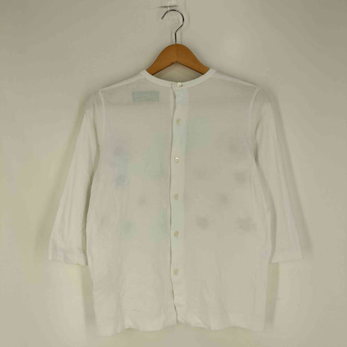 トリココムデギャルソン tricot COMME des GARCONS フラワープリント バックボタン 七分袖 クルーネックTシャツ レディース JPN:S