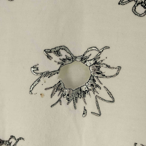 トリココムデギャルソン tricot COMME des GARCONS フラワープリント バックボタン 七分袖 クルーネックTシャツ レディース JPN:S