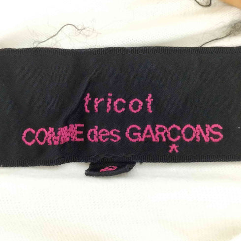トリココムデギャルソン tricot COMME des GARCONS フラワープリント バックボタン 七分袖 クルーネックTシャツ レディース JPN:S