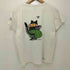 クレイジーシャツ CRAZY SHIRTS エルサルバドル製 猫プリント コットン ショートスリーブクルーネックTシャツ レディース import:L