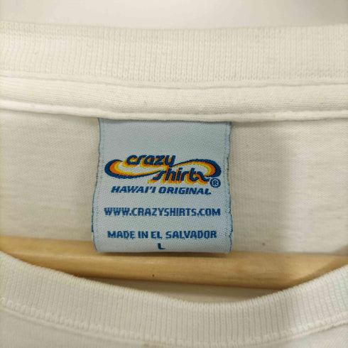クレイジーシャツ CRAZY SHIRTS エルサルバドル製 猫プリント コットン ショートスリーブクルーネックTシャツ レディース import:L