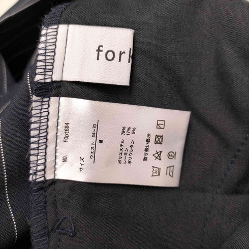 フォルクシー forksy. センタープレス ハイウエスト ストレート スラックス パンツ レディース JPN:M