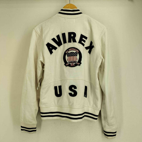 アヴィレックス AVIREX SHIGNATURE VARSITY SWEAT JACKET シグネチャーバーシティージャケット メンズ import:M